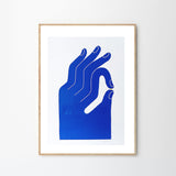 Ok Hand Print Blue