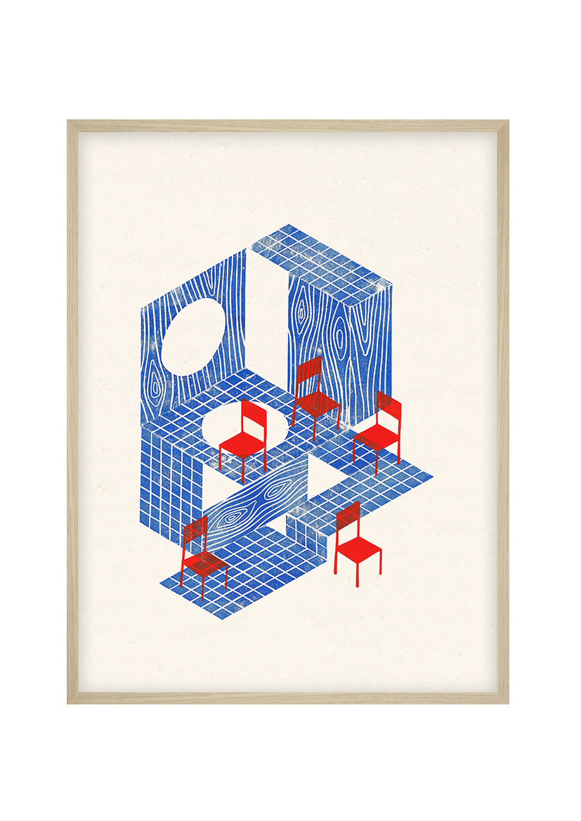 Cube and chairs