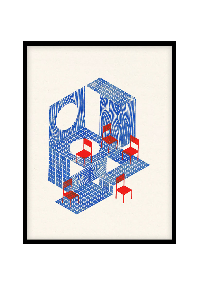 Cube and chairs