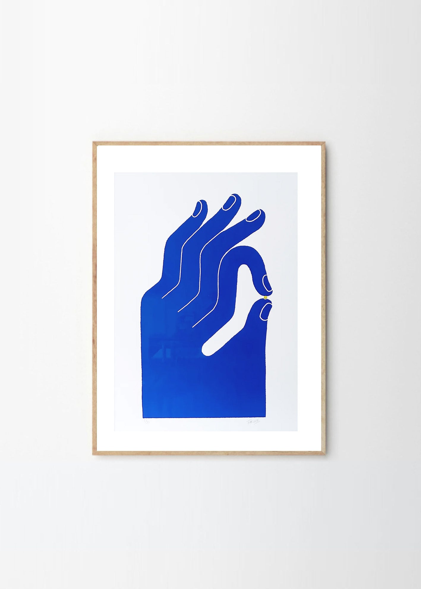 Ok Hand Print Blue